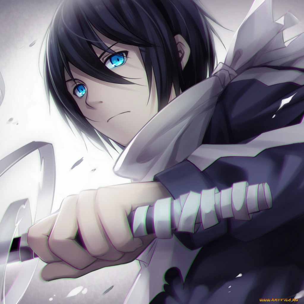 Обои Аниме Noragami, обои для рабочего стола, фотографии аниме, noragami,  катана, парень, yato, tidsean, арт, бинты, оружие Обои для рабочего стола,  скачать обои картинки заставки на рабочий стол.